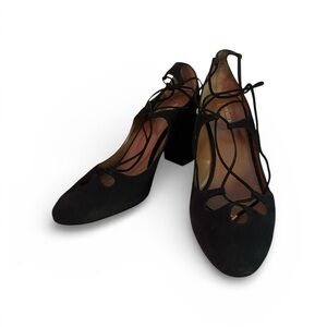 Aquazzura Elegant Black Suede Heels